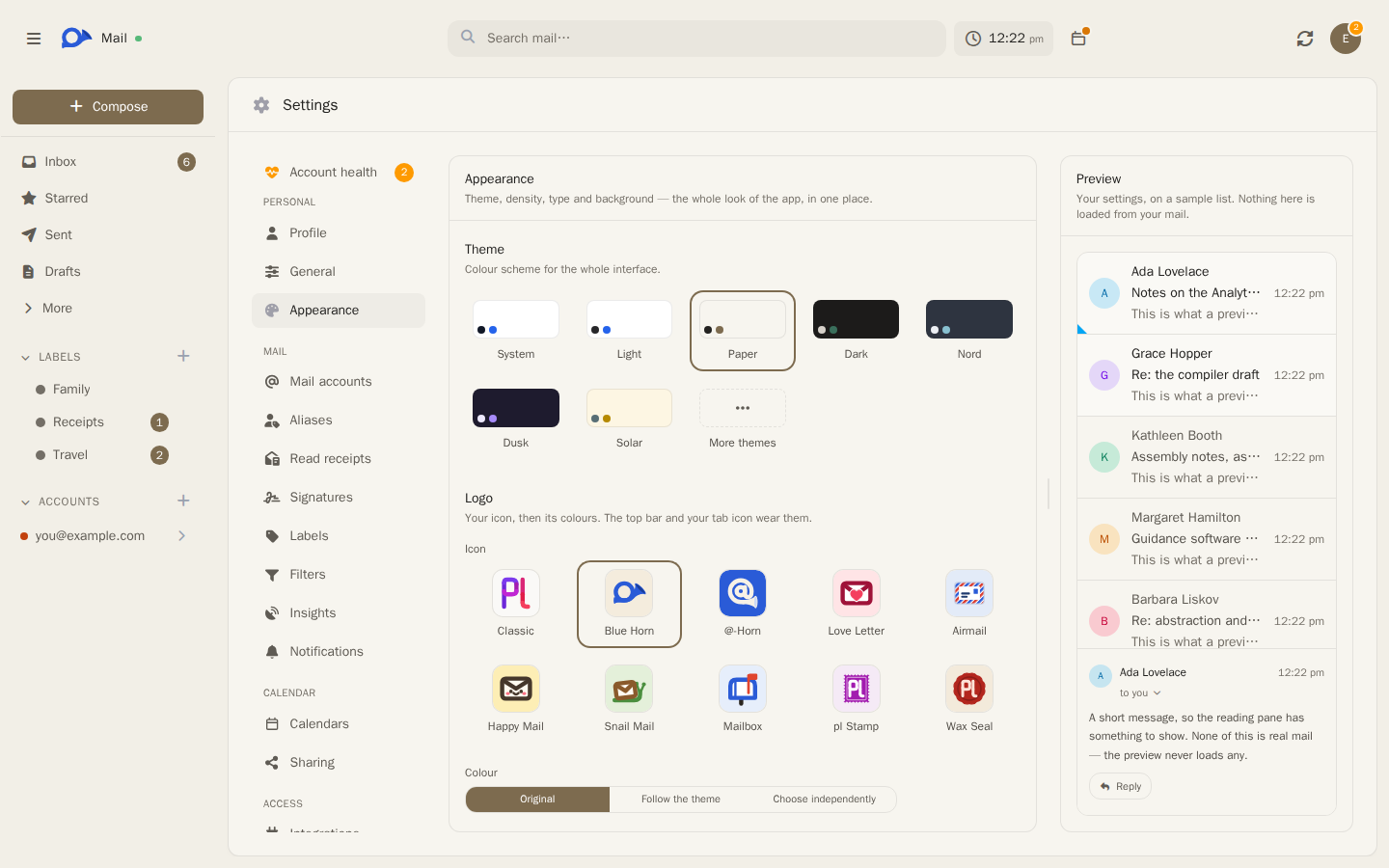 Choosing an icon